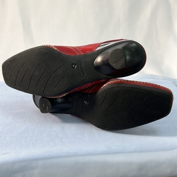 Nurture by Lamaze Red leather slingback moccasins size 7 - Picture 5 of 9
